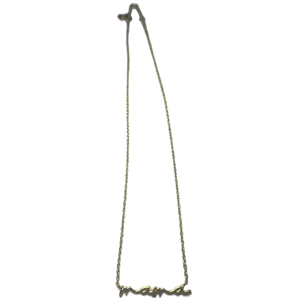 Dainty Gold ‘Mama’ Necklace – Small, Pre-Owned, No Flaws